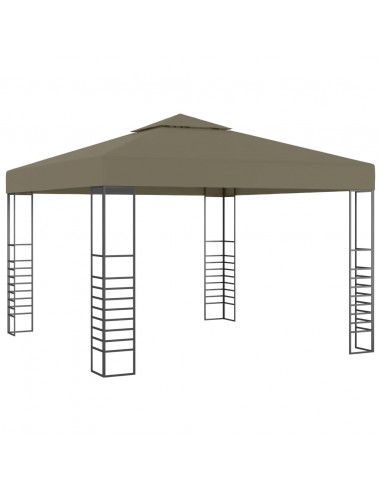 Gazebo con Luci LED a Stringa 3x3 m Grigio Talpa