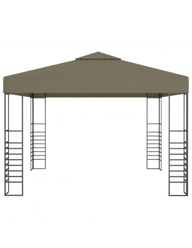Gazebo con Luci LED a Stringa 3x3 m Grigio Talpa