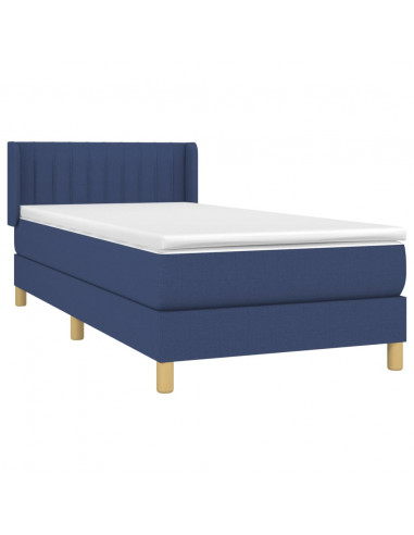 Giroletto a Molle con Materasso Blu 100x200 cm in Tessuto