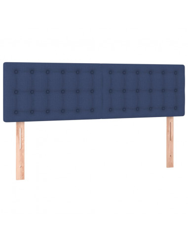 Giroletto a Molle con Materasso Blu 140x200 cm in Tessuto