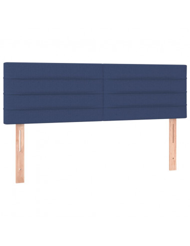 Giroletto a Molle con Materasso Blu 140x200 cm in Tessuto