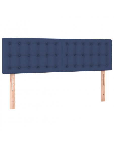 Giroletto a Molle con Materasso Blu 140x200 cm in Tessuto