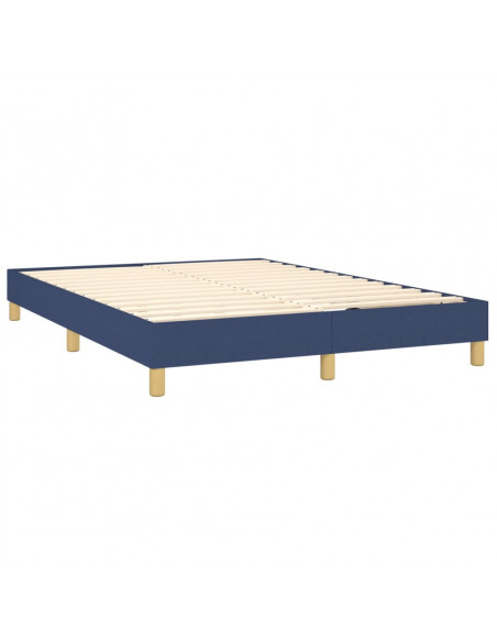 Giroletto a Molle con Materasso Blu 140x200 cm in Tessuto