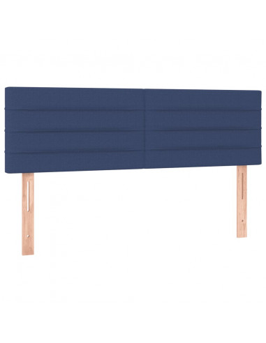 Giroletto a Molle con Materasso Blu 140x200 cm in Tessuto