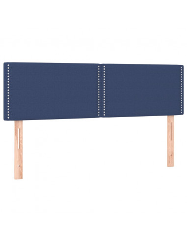 Giroletto a Molle con Materasso Blu 140x200 cm in Tessuto