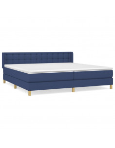 Giroletto a Molle con Materasso Blu 160x200 cm in Tessuto