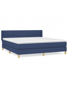 Giroletto a Molle con Materasso Blu 180x200 cm in Tessuto