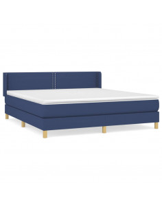 Giroletto a Molle con Materasso Blu 180x200 cm in Tessuto