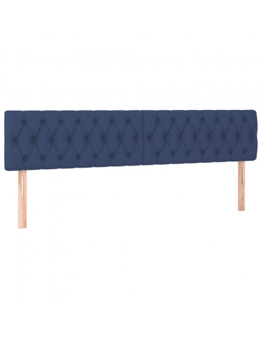 Giroletto a Molle con Materasso Blu 200x200 cm in Tessuto