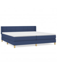 Giroletto a Molle con Materasso Blu 200x200 cm in Tessuto