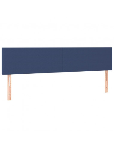 Giroletto a Molle con Materasso Blu 200x200 cm in Tessuto