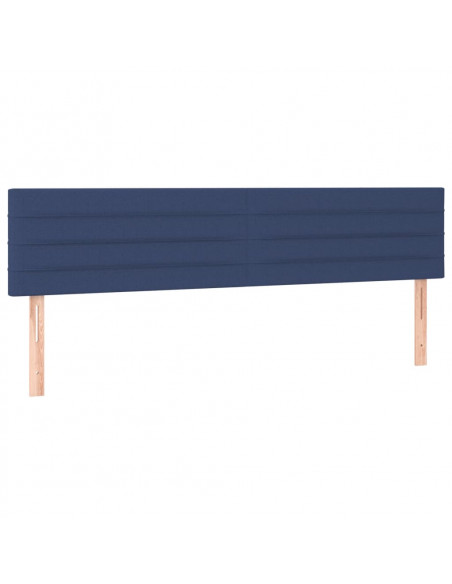 Giroletto a Molle con Materasso Blu 200x200 cm in Tessuto
