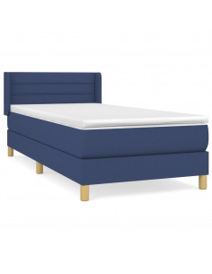 Giroletto a Molle con Materasso Blu 90x190 cm in Tessuto