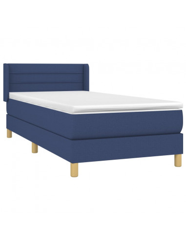 Giroletto a Molle con Materasso Blu 90x190 cm in Tessuto