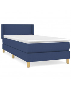 Giroletto a Molle con Materasso Blu 90x190 cm in Tessuto