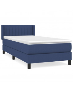 Giroletto a Molle con Materasso Blu 90x190 cm in Tessuto