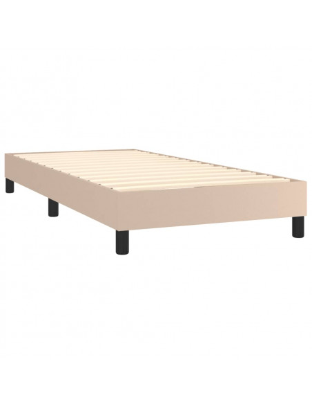 Giroletto a Molle con Materasso Cappuccino 100x200cm Similpelle
