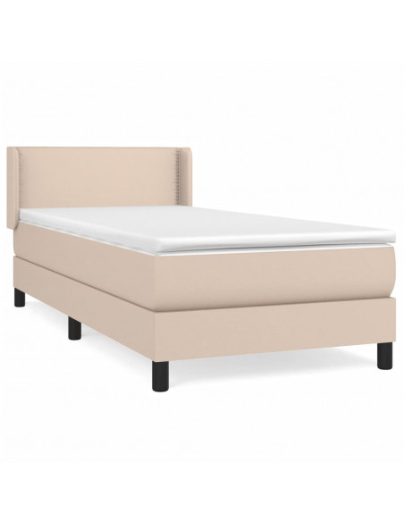 Giroletto a Molle con Materasso Cappuccino 100x200cm Similpelle