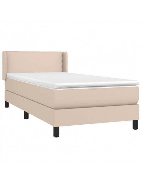 Giroletto a Molle con Materasso Cappuccino 100x200cm Similpelle