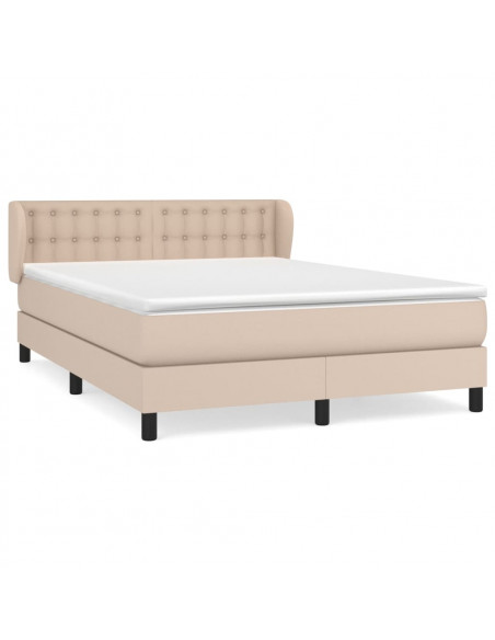 Giroletto a Molle con Materasso Cappuccino 140x190cm Similpelle