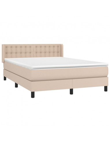 Giroletto a Molle con Materasso Cappuccino 140x190cm Similpelle