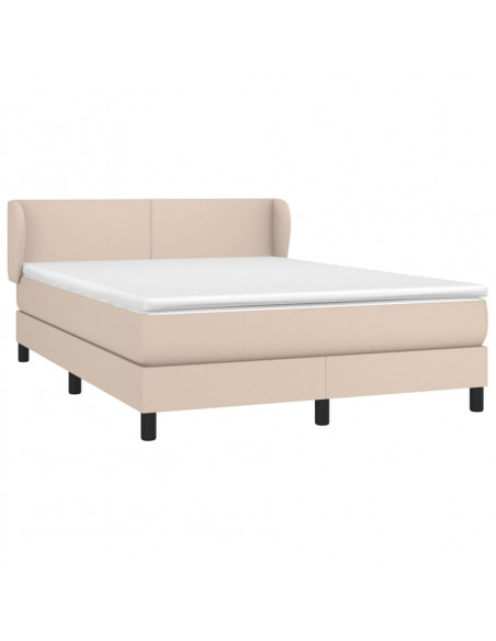 Giroletto a Molle con Materasso Cappuccino 140x200cm Similpelle