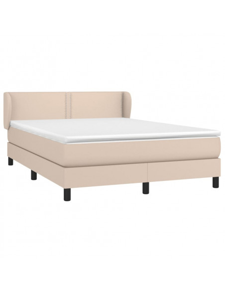 Giroletto a Molle con Materasso Cappuccino 140x200cm Similpelle