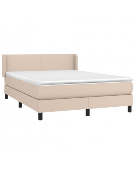 Giroletto a Molle con Materasso Cappuccino 140x200cm Similpelle