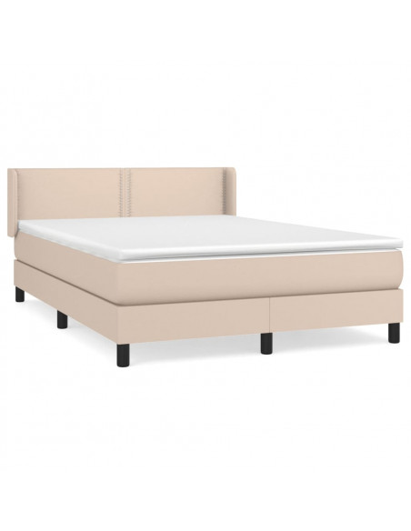 Giroletto a Molle con Materasso Cappuccino 140x200cm Similpelle