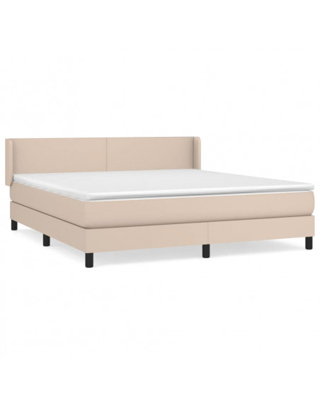 Giroletto a Molle con Materasso Cappuccino 180x200cm Similpelle