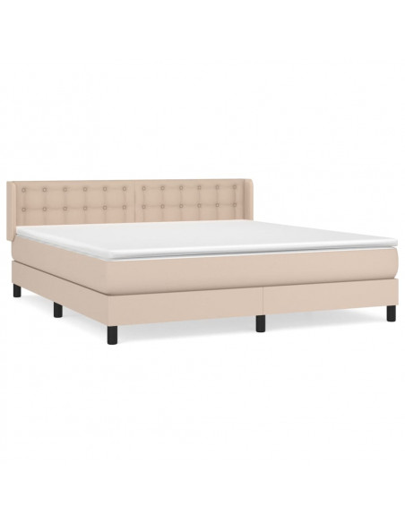 Giroletto a Molle con Materasso Cappuccino 180x200cm Similpelle