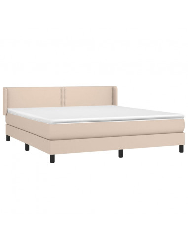 Giroletto a Molle con Materasso Cappuccino 180x200cm Similpelle