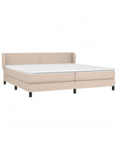 Giroletto a Molle con Materasso Cappuccino 200x200cm Similpelle 2