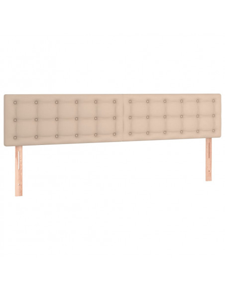 Giroletto a Molle con Materasso Cappuccino 200x200cm Similpelle