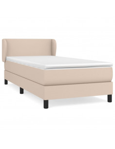 Giroletto a Molle con Materasso Cappuccino 80x200 cm Similpelle