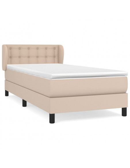 Giroletto a Molle con Materasso Cappuccino 90x200 cm Similpelle