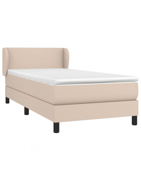 Giroletto a Molle con Materasso Cappuccino 90x200 cm Similpelle