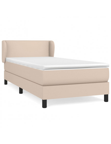 Giroletto a Molle con Materasso Cappuccino 90x200 cm Similpelle