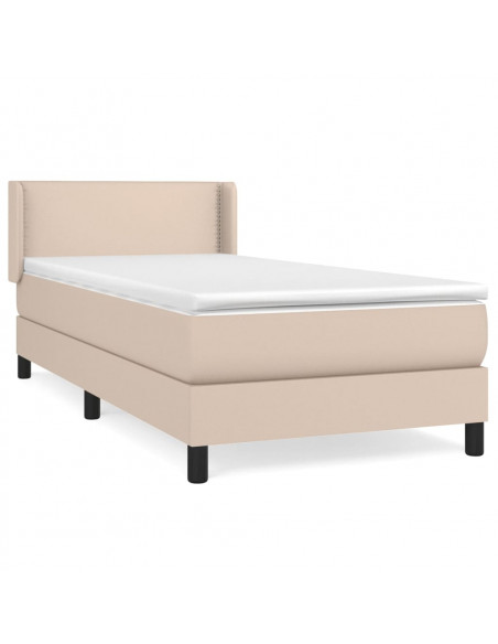 Giroletto a Molle con Materasso Cappuccino 90x200 cm Similpelle