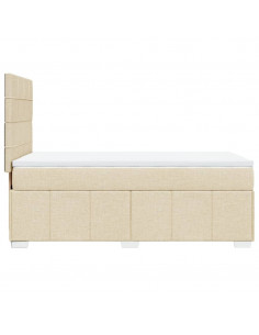 Giroletto a Molle con Materasso Crema 100x200 cm in Tessuto