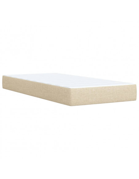 Giroletto a Molle con Materasso Crema 100x200 cm in Tessuto