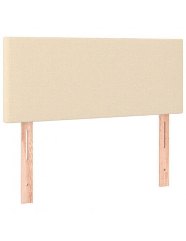 Giroletto a Molle con Materasso Crema 100x200 cm in Tessuto