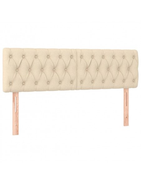 Giroletto a Molle con Materasso Crema 140x19 cm in Tessuto