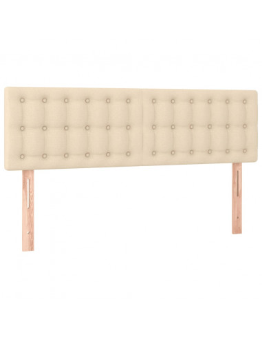 Giroletto a Molle con Materasso Crema 140x19 cm in Tessuto