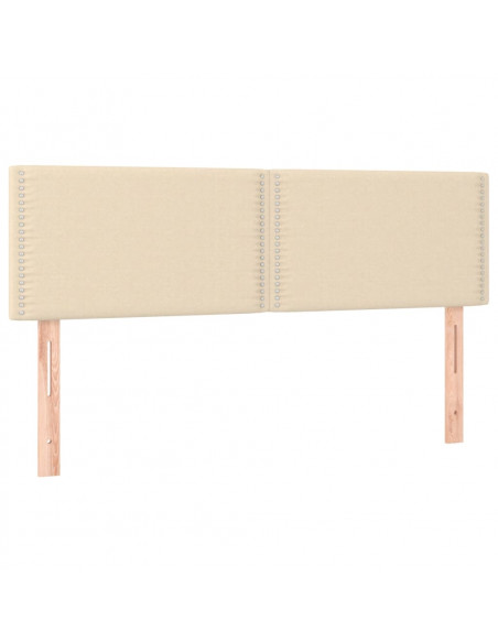 Giroletto a Molle con Materasso Crema 140x19 cm in Tessuto