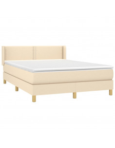 Giroletto a Molle con Materasso Crema 140x19 cm in Tessuto 2