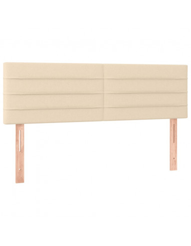 Giroletto a Molle con Materasso Crema 140x200 cm in Tessuto