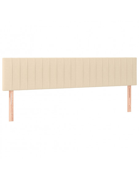 Giroletto a Molle con Materasso Crema 200x200 cm in Tessuto