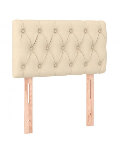 Giroletto a Molle con Materasso Crema 80x200 cm inTessuto