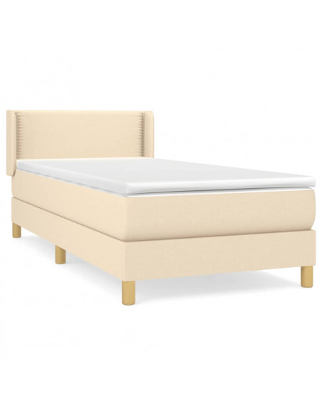 Giroletto a Molle con Materasso Crema 80x200 cm inTessuto